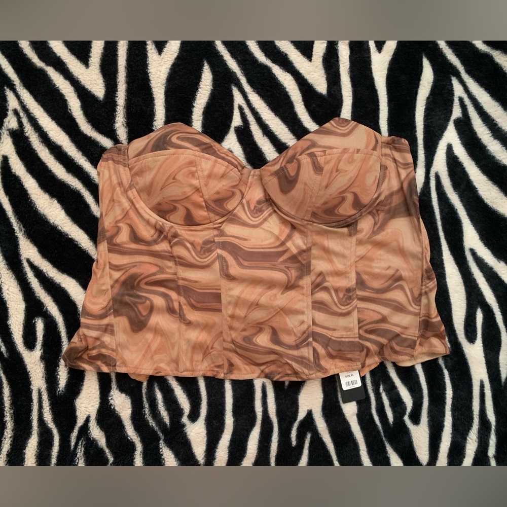 brown marble corset